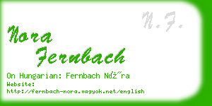 nora fernbach business card